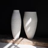Tall White Sculptural Vase